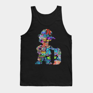 graffiti cartoon pop art fun skater Tank Top